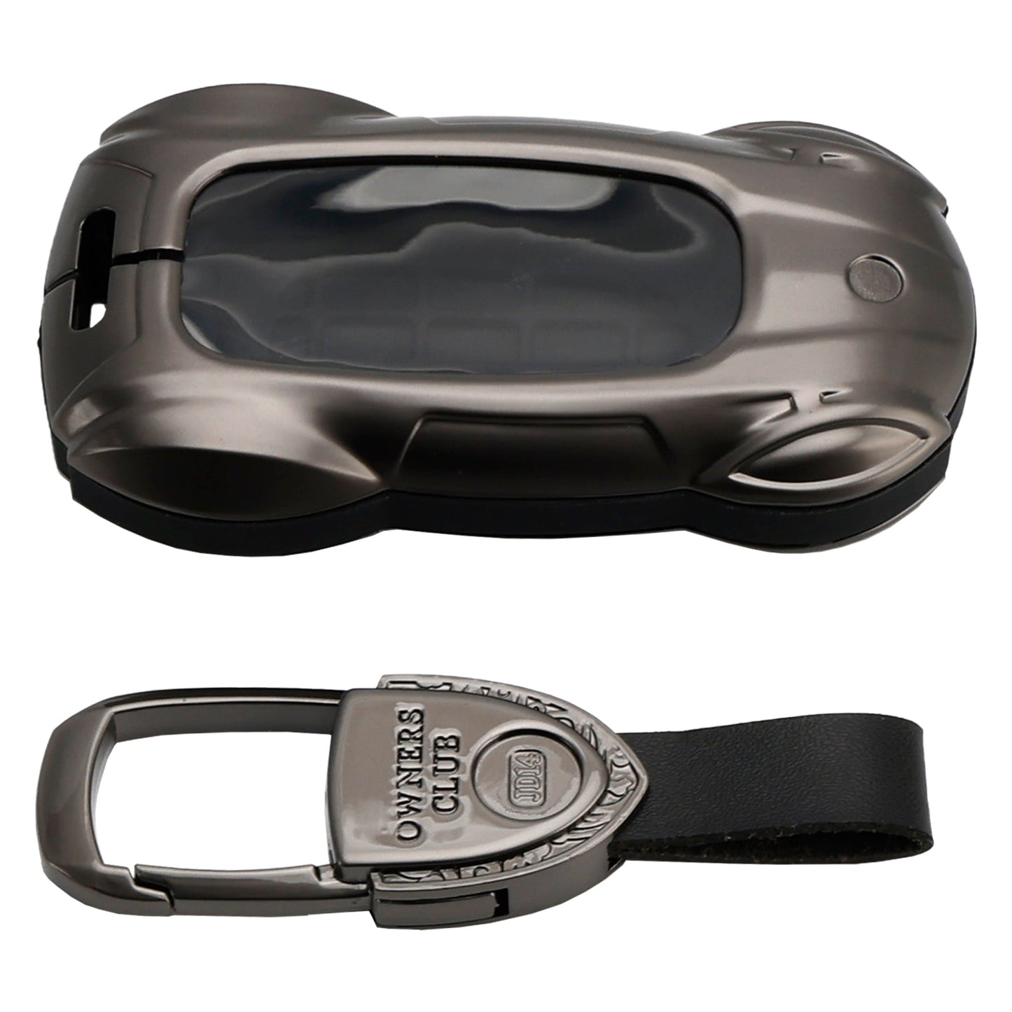 Leather Alloy Zinc Car Key Gray Case Cover For Lexus ES260h/RX350h/LS500h