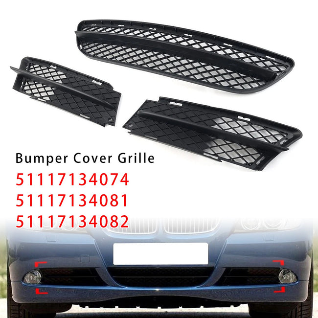 Front Bumper Lower Grille Set For BMW 3 Series E90 E91 2006-2008 51117134074
