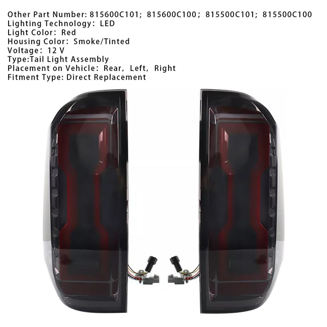 2014-2020 Toyota Tundra Left+Right LED Tail Light Assembly 815600C101 815600C100