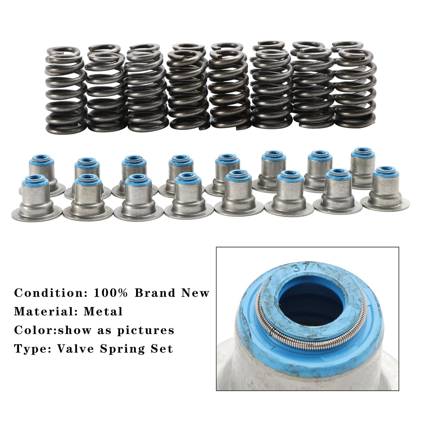 LS6 .550" Lift Beehive Valve Springs Kit w/ Valve Stem Seals