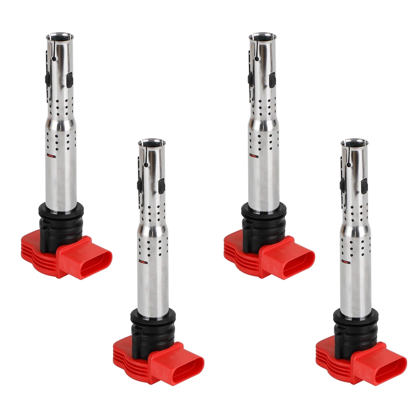 2009 - present AUDI A4 Allroad combi 8KH B8 4x Red Coil Packs Set 06E905115E 06D905115