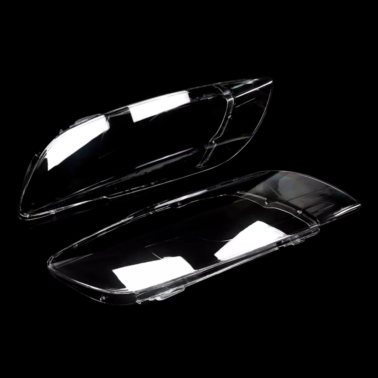 2PCS Front Headlight Glass Clear Cover For Audi Q7 2006-2015