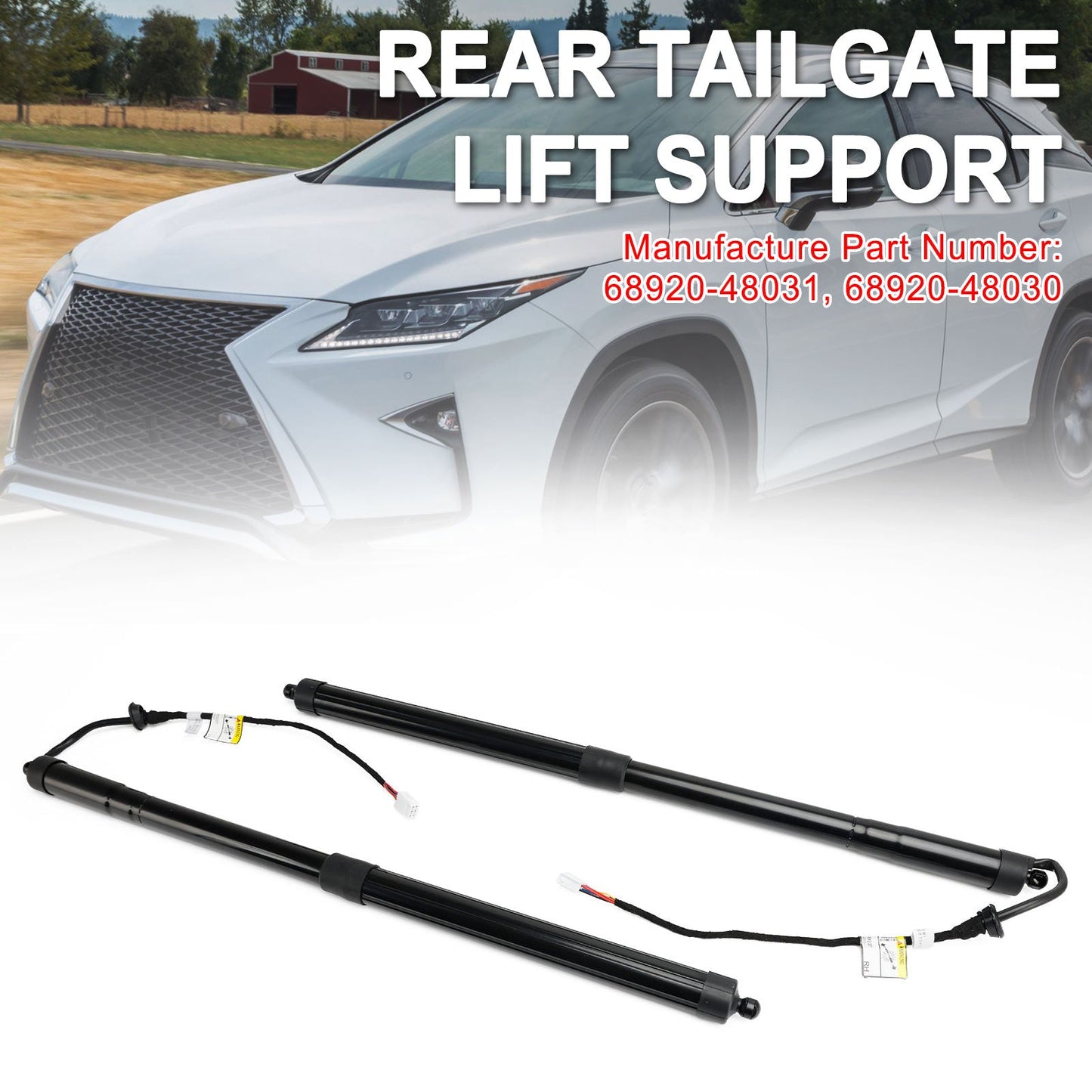 2PCS Rear Tailgate Support Struts 6892048031 Fit Lexus RX350 RX450h 2016-2019