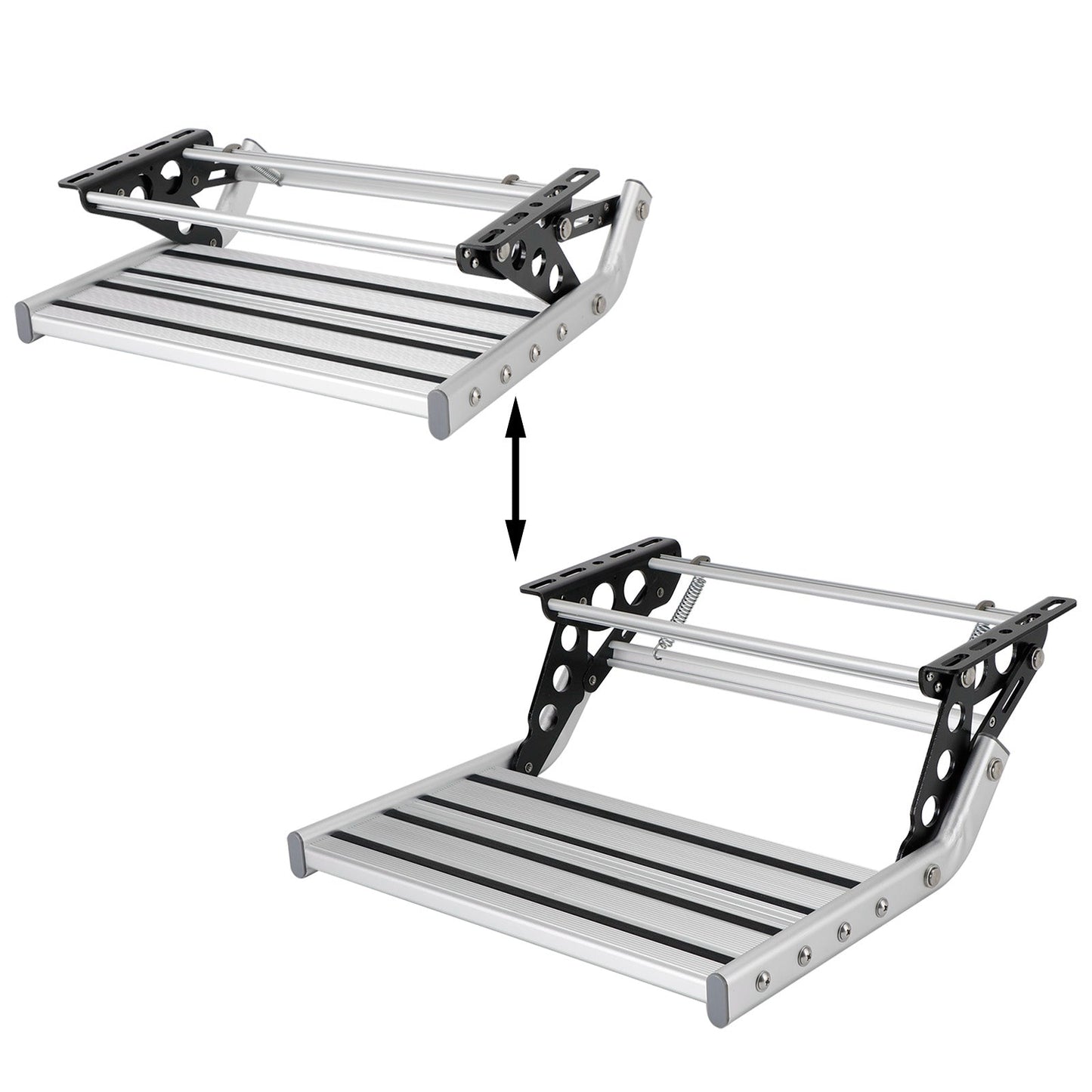 Folding Aluminum Caravan Step Manual Pull Out Drop Down Motorhome RV Campervan Caravan T
