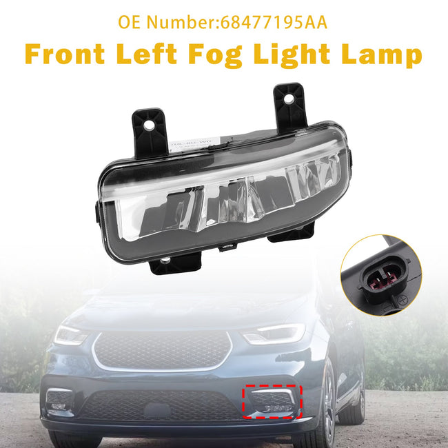 Front Left + Right LED Fog Light For Chrysler Pacifica 2021-2024 Ram 1500 2020-2024