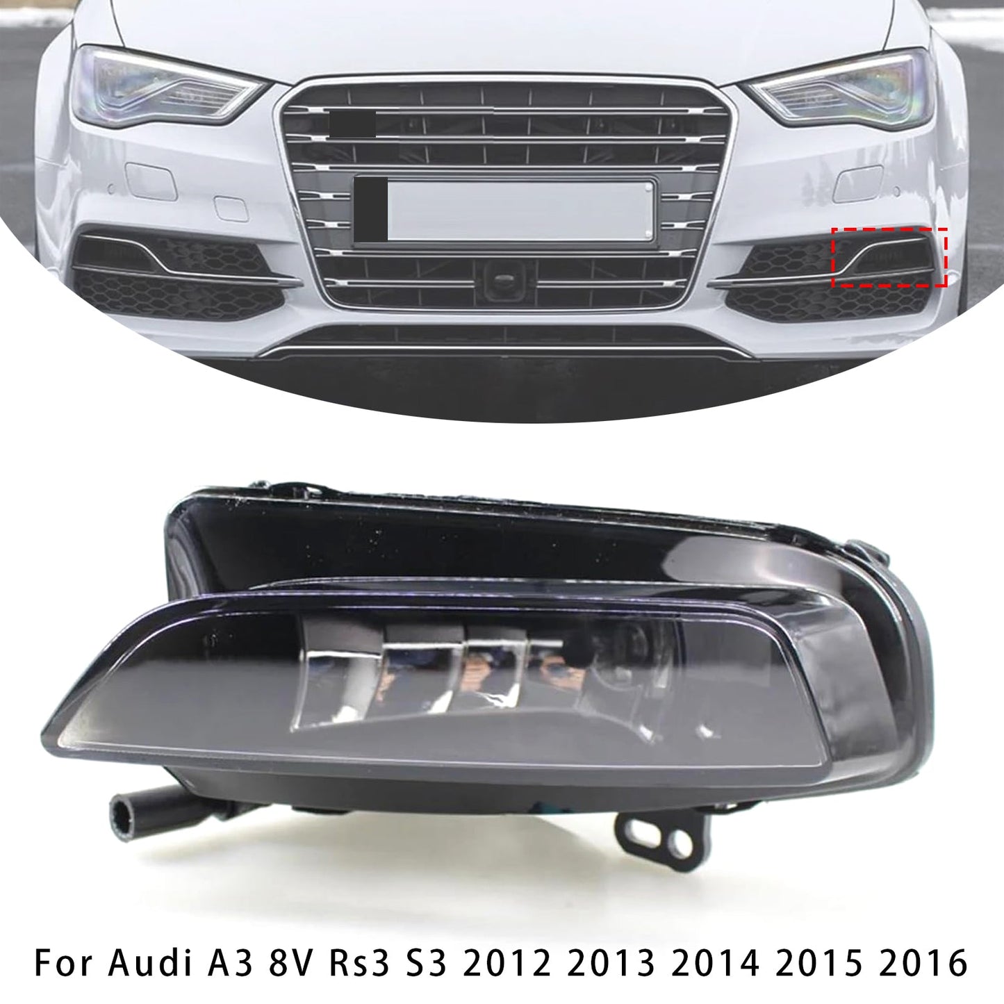 2012-2016 Audi A3 8V Rs3 S3 1 Pcs Front Left Fog Light Lamps With Bulbs