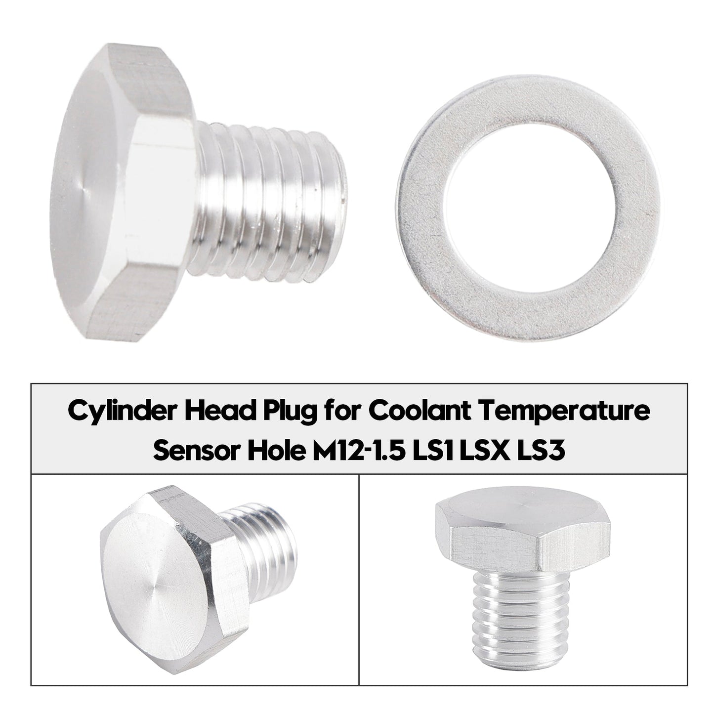Cylinder Head Plug for Coolant Temperature Sensor Hole M12-1.5 LS1 LSX LS3 551158