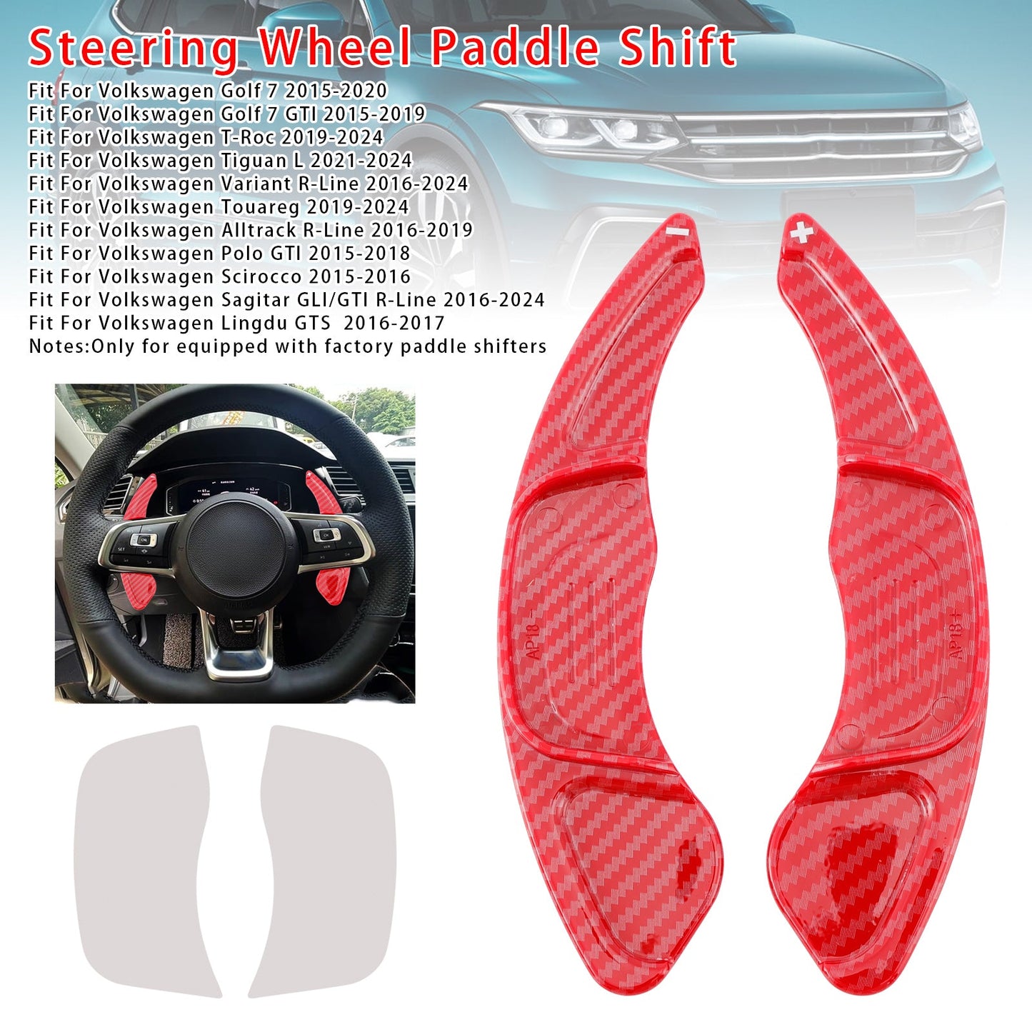 Steering Wheel Paddle Shifter Extension For VW Golf 7 T-ROC