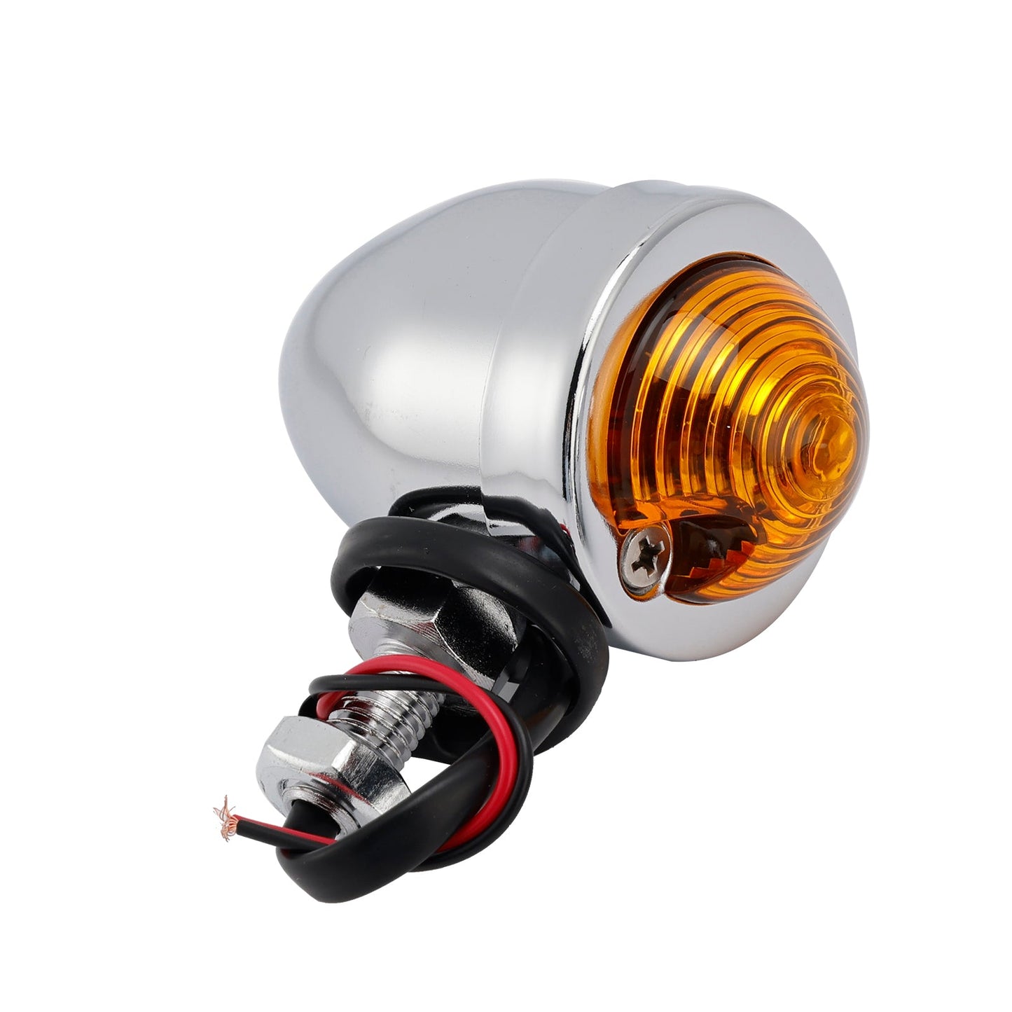 #D18 Headlight Lamp Spotlight Universal Coler Switch Fits Chrome For Motorcycle
