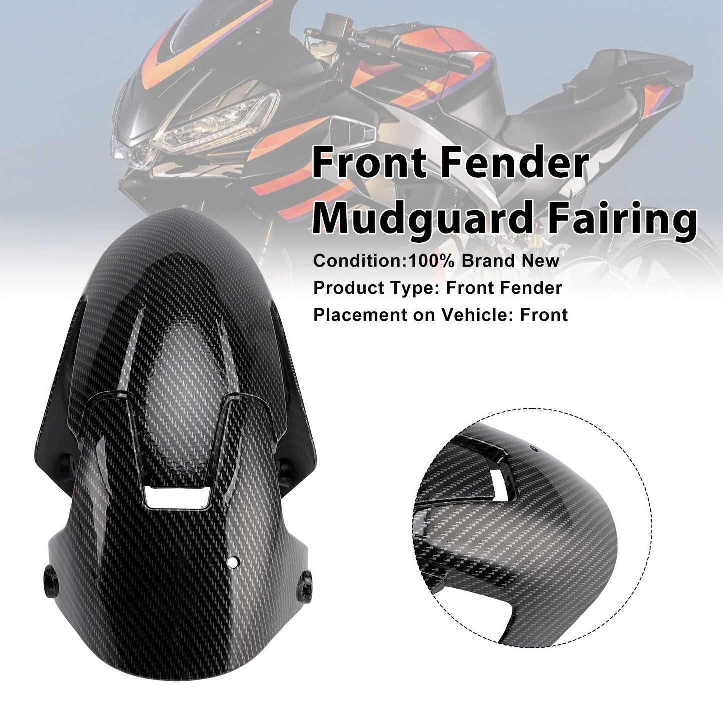 2024-2025 Aprilia RS457 RS 457 Front Fender Mudguard Fairing