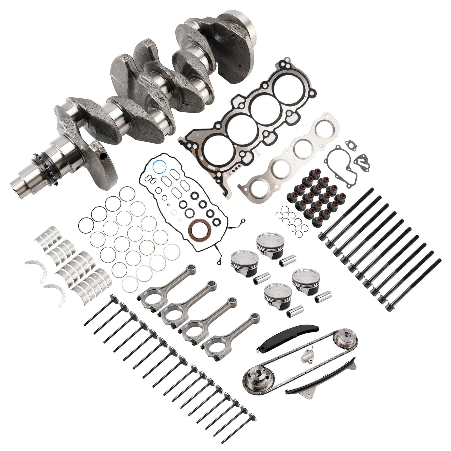 Hyundai Kia G4NG 2.0L Engine Overhaul Rebuild Kit w/ Crankshaft Rods Timing