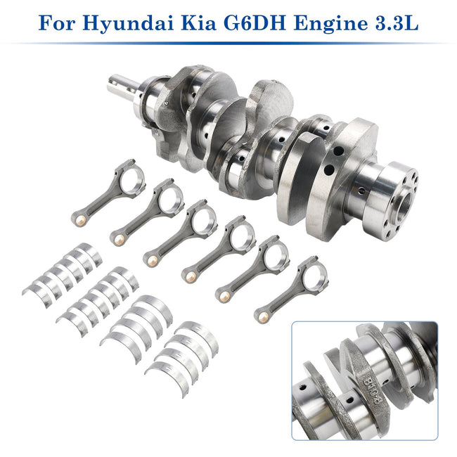 2014-2019 KIA Cadenza 3.3L Engine Crankshaft Rods w/ Bearing Kit G6DH
