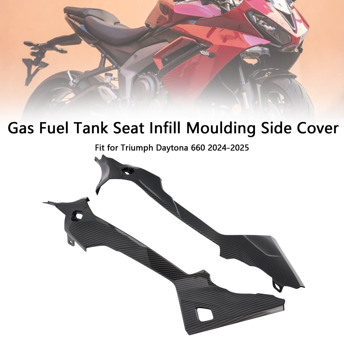 2024-2025 Daytona 660 Gas Fuel Tank Seat Infill Moulding Side Cover