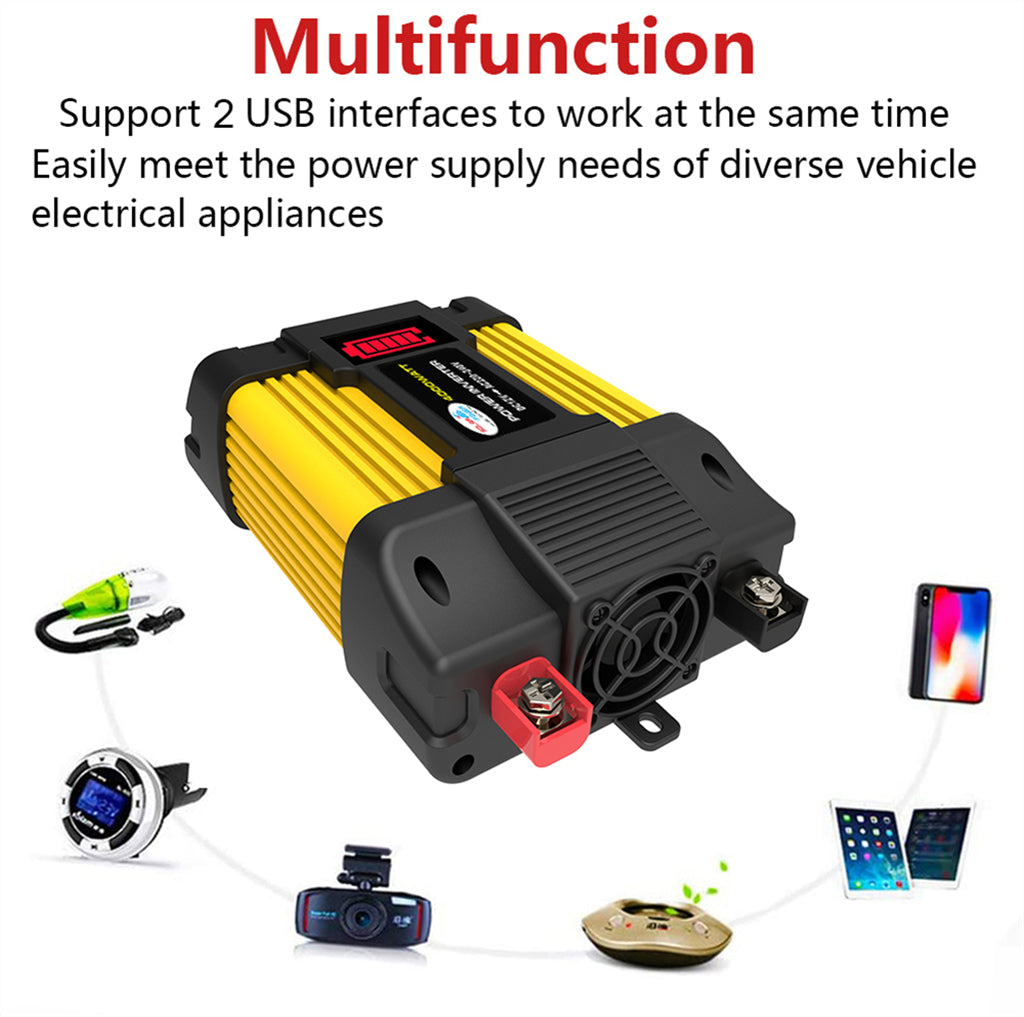 4000W Car Power Inverter Sine Wave w LED Display DC 12V To AC 220V Inverter