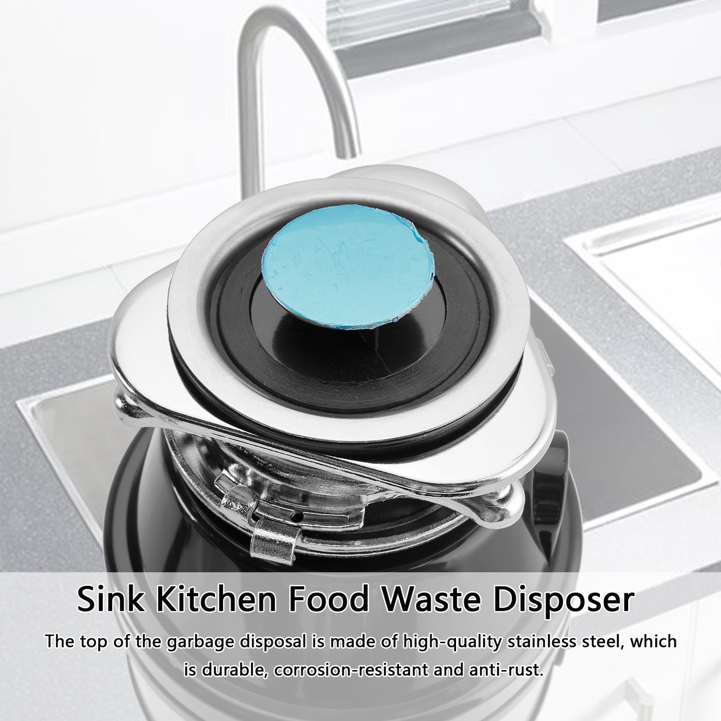 Garbage Disposal 3/4 HP 2800 RPM Under Sink Kitchen Food Waste Disposer w/ Plug