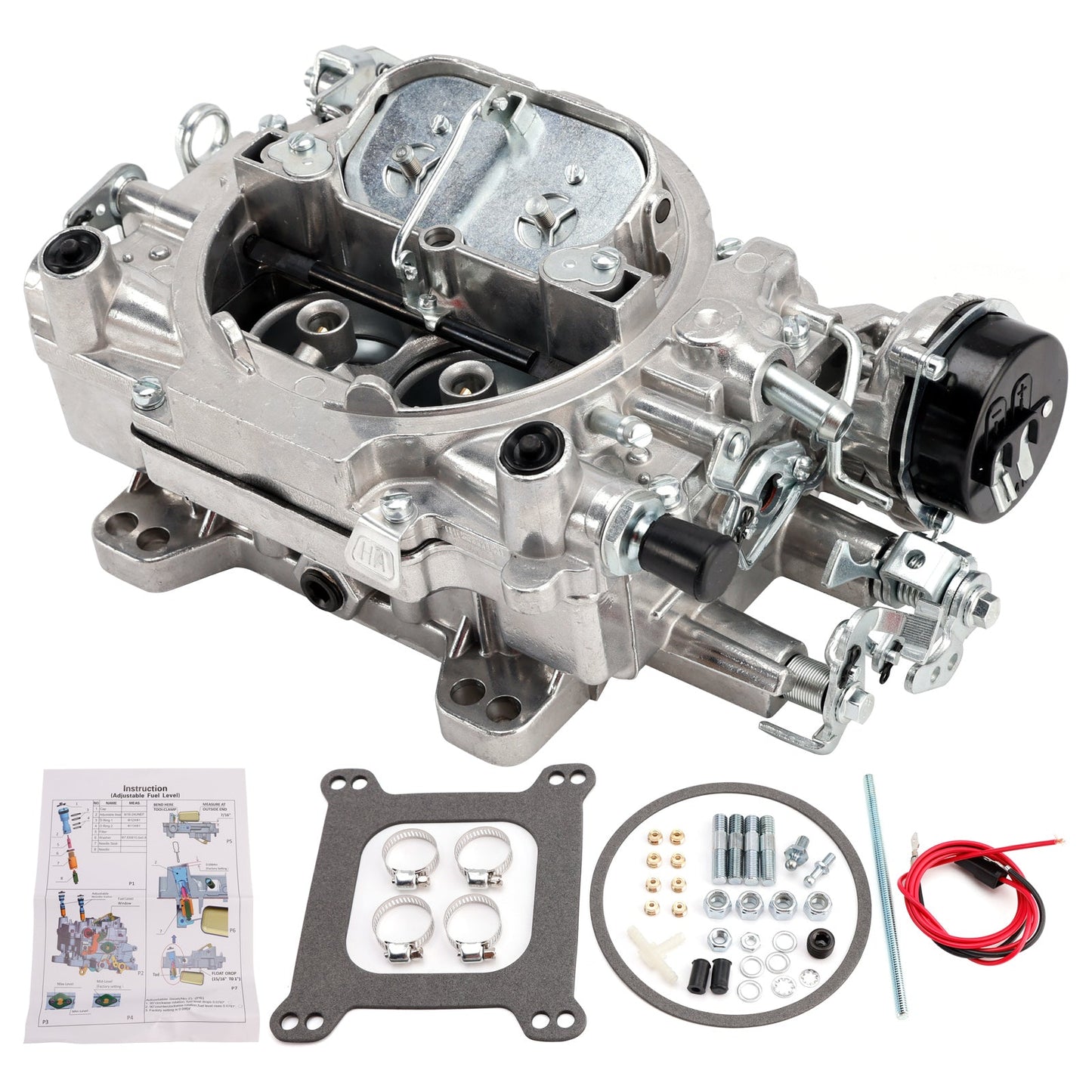 Carburetor 1400 600 CFM 4 Barrel Electric Choke Square Bore 4-Barrel Air Valve