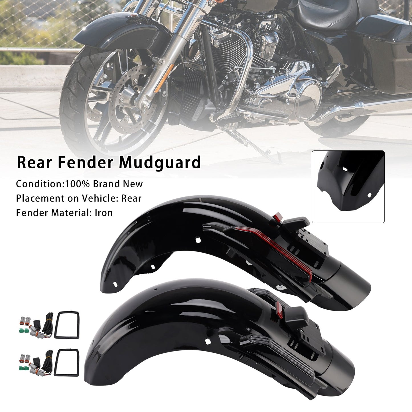 Rear Fender System Fit For Touring Road Glide Street Glide CVO 2023-2025