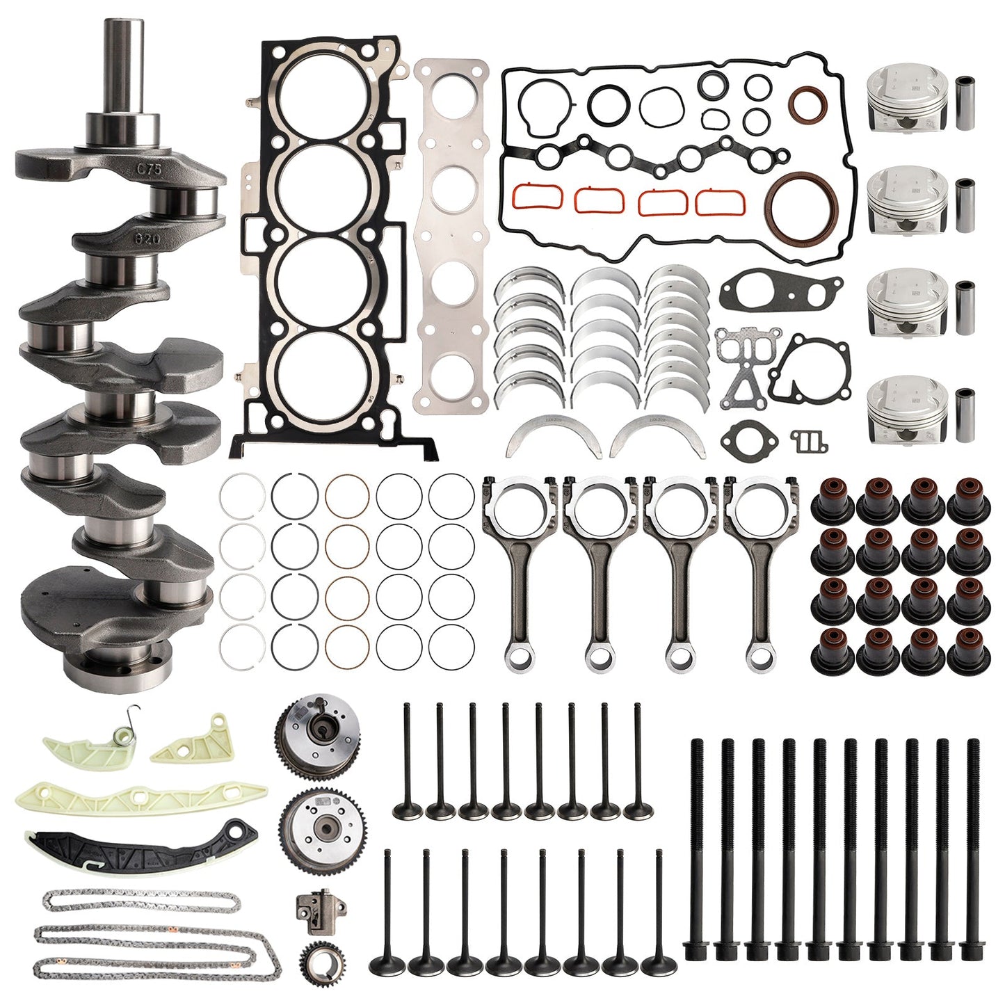 2005-2010 Kia Sportage G4KD 2.0L Engine Overhaul Rebuild Kit Crankshaft Rods Timing Kit