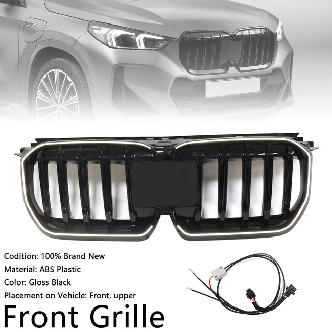 2023-2024 BMW X1 U11 U12 Gloss Black Front Bumper Kidney Grill Grille