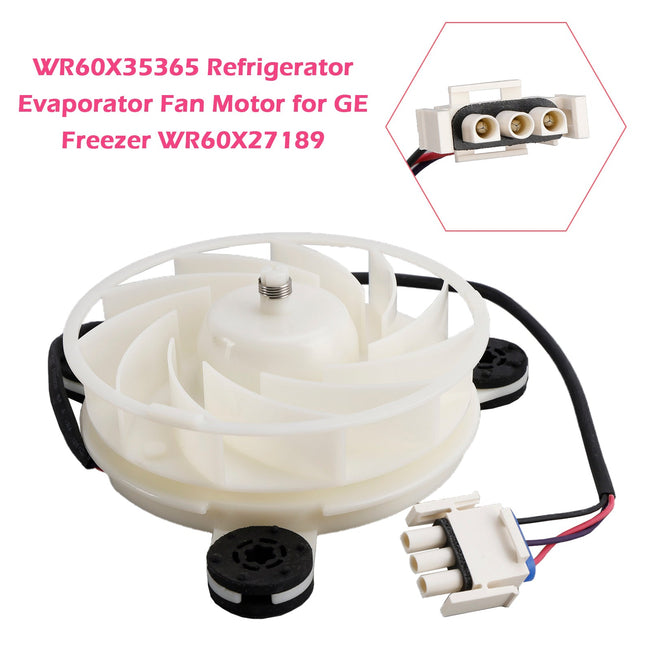 WR60X35365 Refrigerator Evaporator Fan Motor for GE Freezer WR60X27189