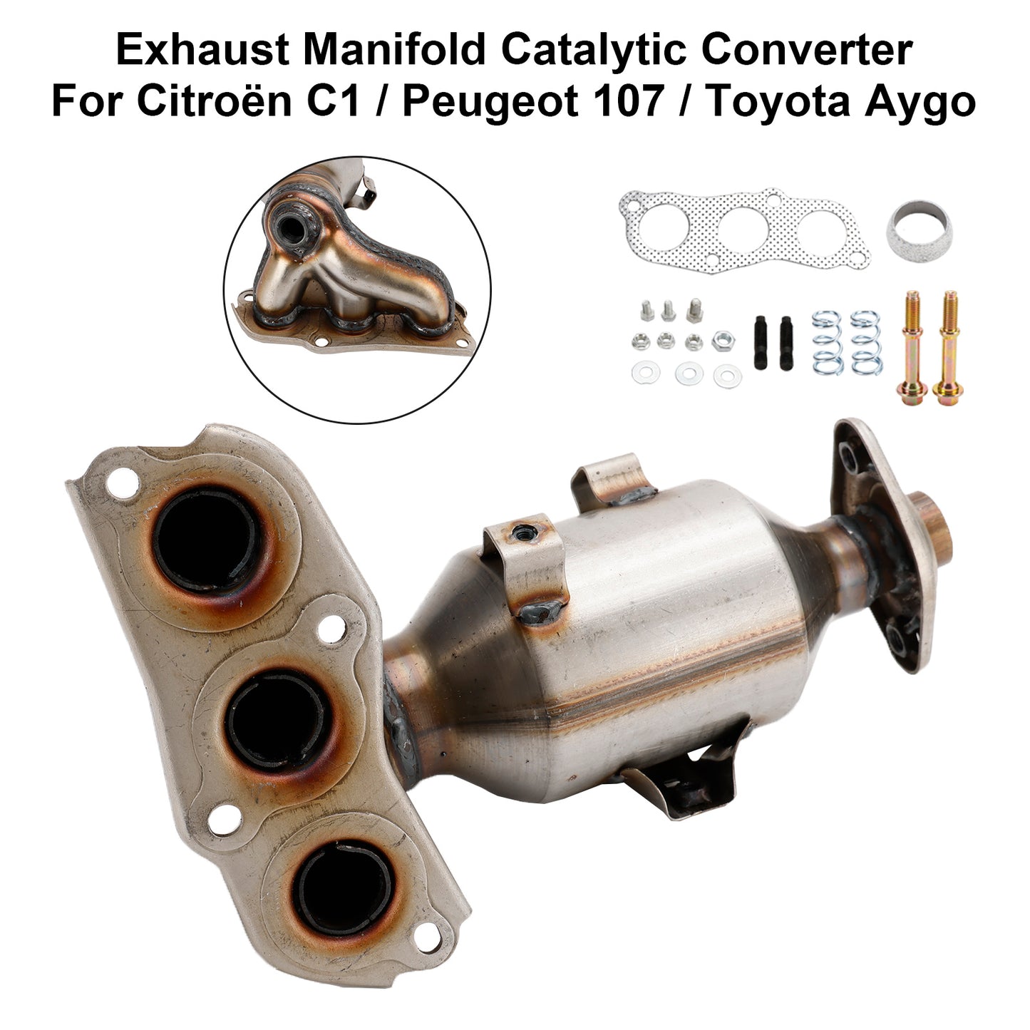 2005-2014 Toyota Aygo Citroen C1 Peugeot 107 Catalytic Converter 0342K0