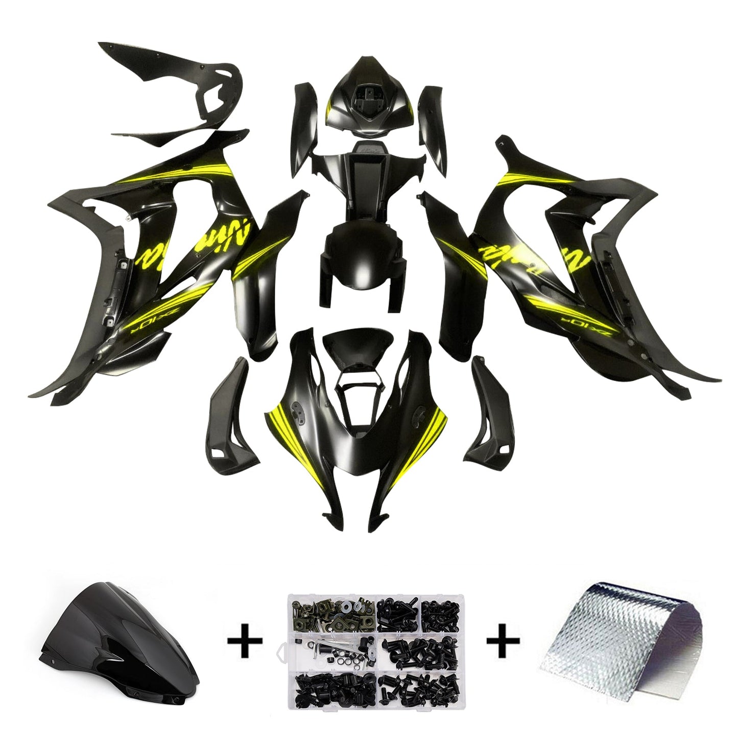 Injection Fairing Kit Bodywork Plastic ABS fit For Kawasaki ZX10R 2016-2020