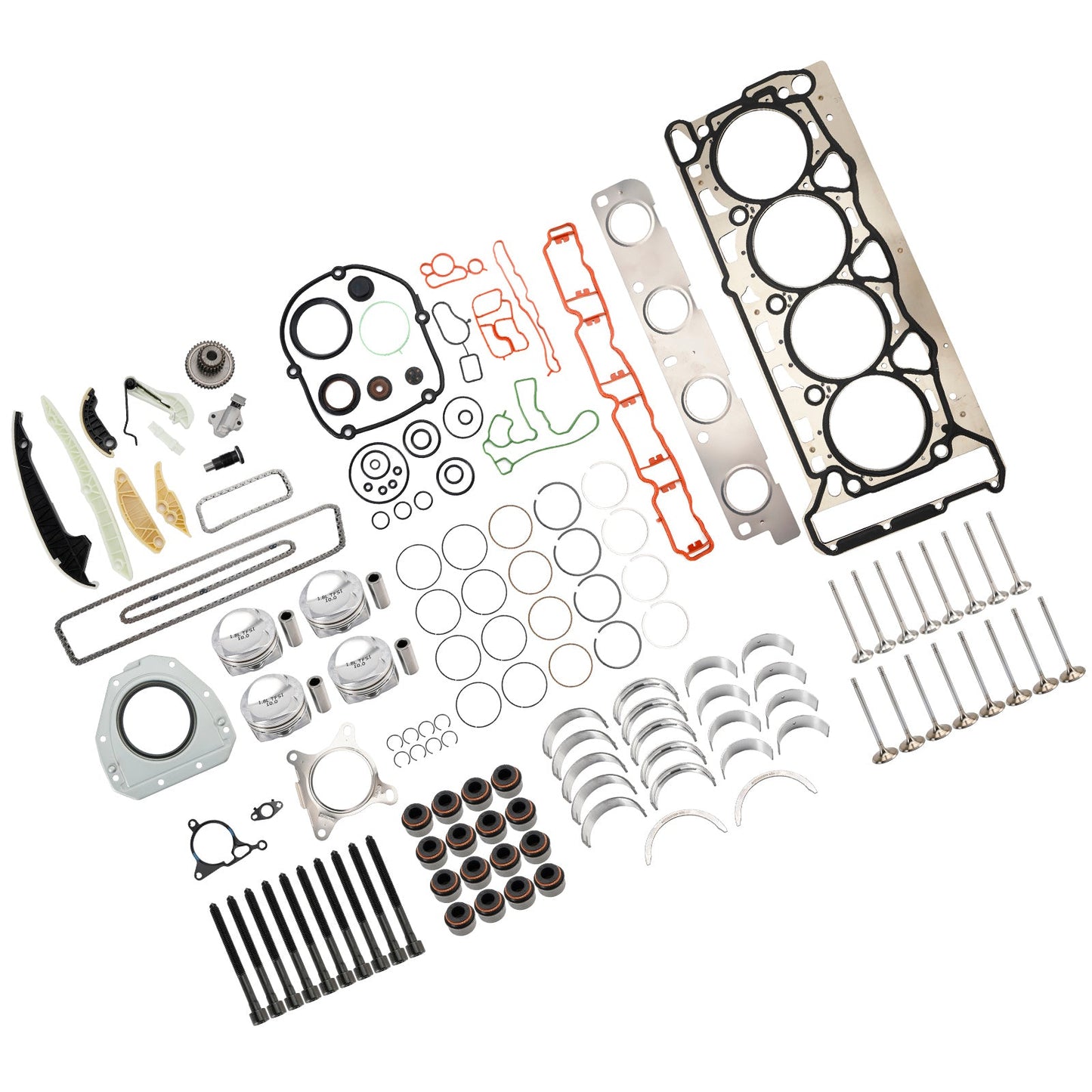 2008-2011 AUDI TT (8J) 1.8 TFSI CDAA 118kw (160ps) Engine Pistons Overhaul Rebuild Kit 06H107065CP 06H109509Q