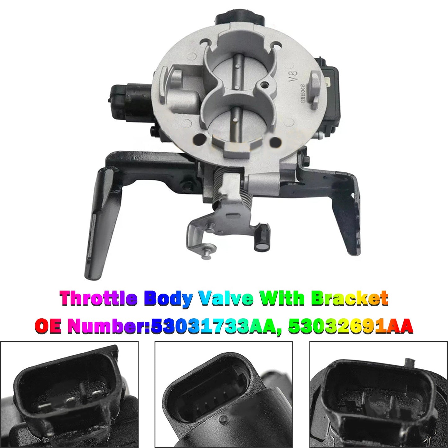 1998-2002 Dodge Ram Wagon 8 Cyl 5.2L, 8 Cyl 5.9L Throttle Body 53031733AA 53032691AA