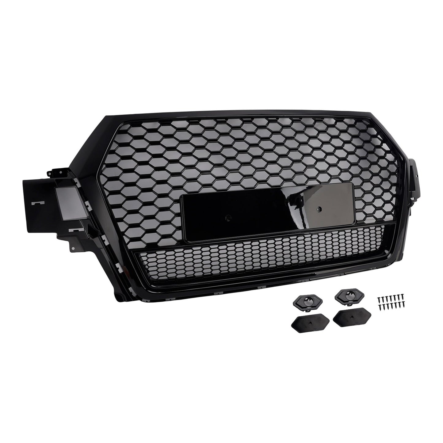 2016-2019 Audi Q7 SQ7 Gloss Black Front Bumper Radiator Vent Mesh Grill Grille 4M0853651F