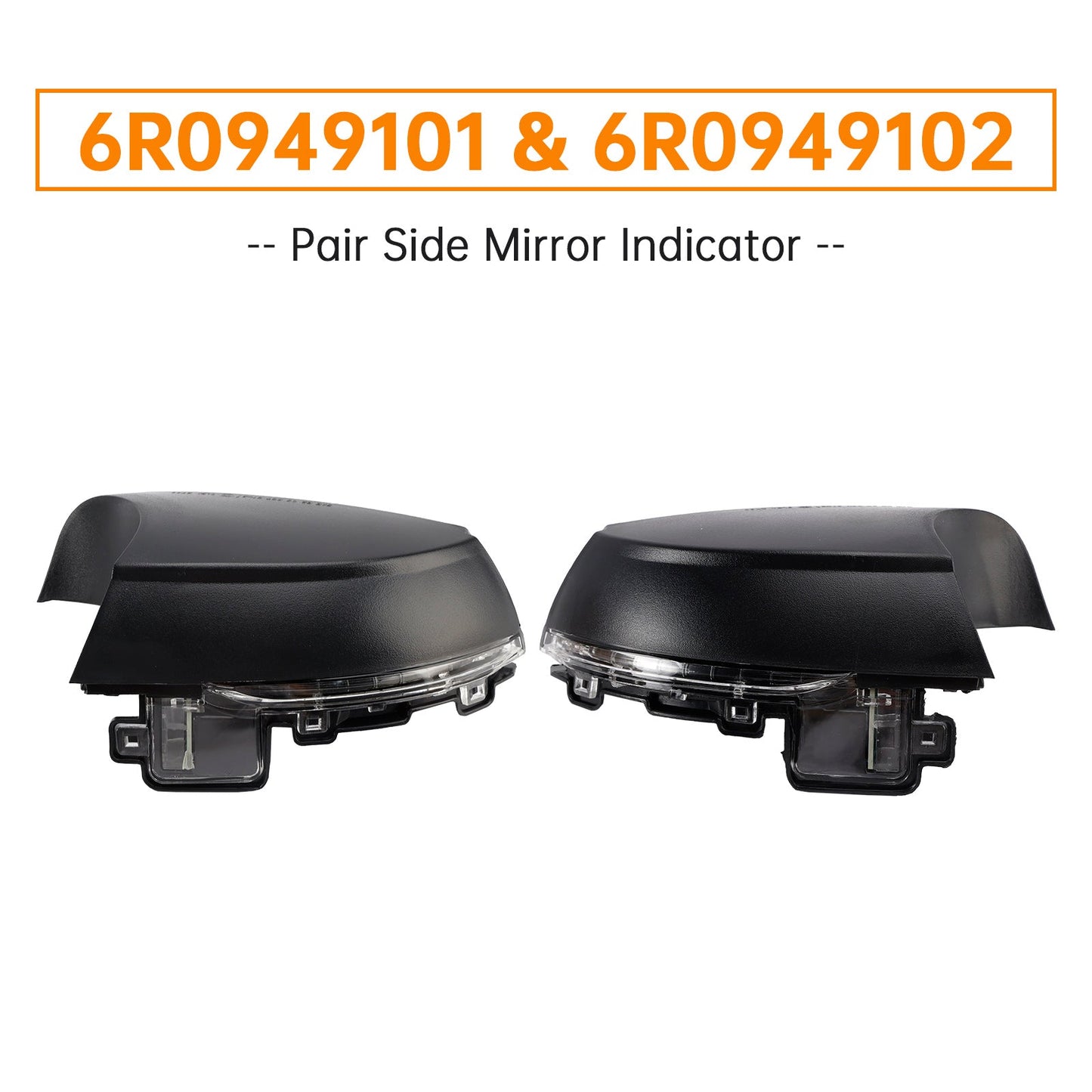 2X Wing Door Mirror LED Indicator Light Lamps for VW Polo MK5 6C 2009-2018