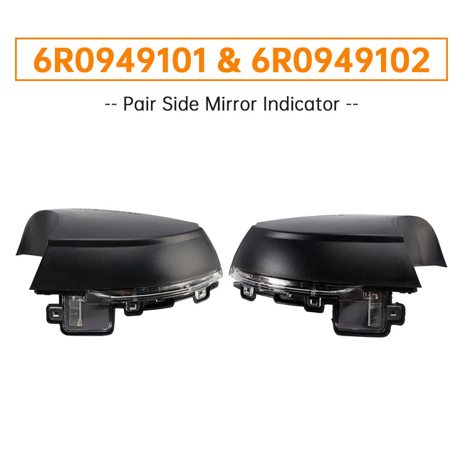 2X Wing Door Mirror LED Indicator Light Lamps for VW Polo MK5 6C 2009-2018