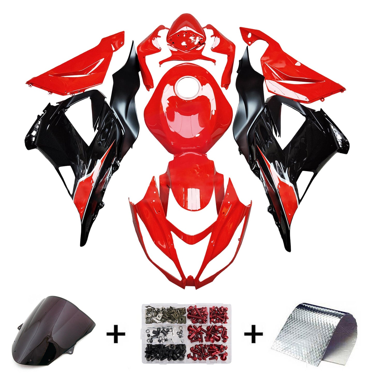 Injection Fairing Kit Bodywork Plastic ABS fit For Kawasaki ZX6R 636 2013-2018