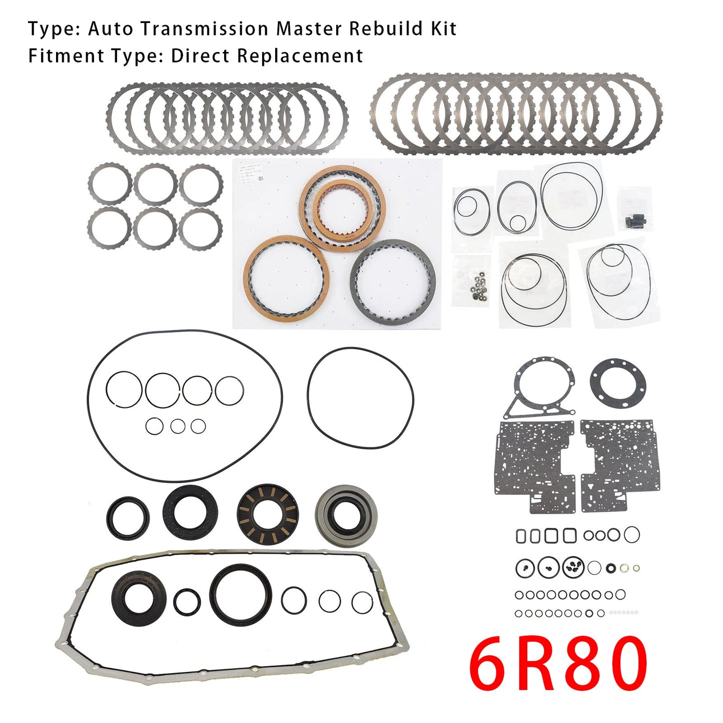 2014 TRANSIT 3.2L 3.5L 3.7L 6R80 Auto Transmission Master Rebuild Kit Clutch Plates