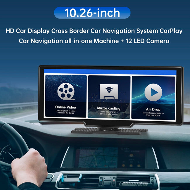 10.26 HD Display Car Navigation System CarPlay all-in-one Machine 12 LED Camera