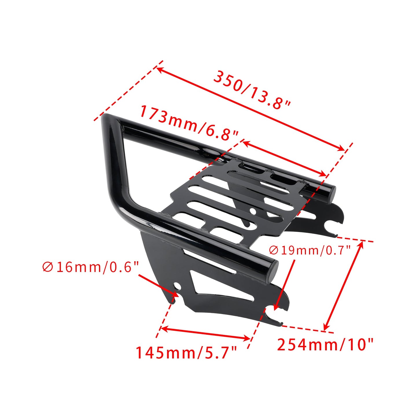 2009-2013 Electra Glide Ultra Classic CVO/SE FLHTCUSE Detachable Mounting Luggage Rack Black