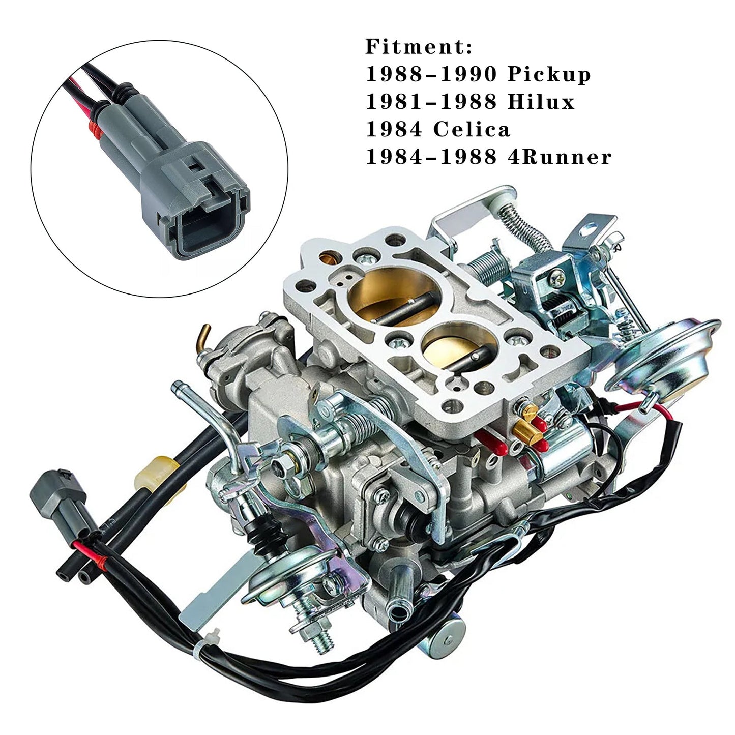 1984-1988 Toyota 22R Engine with Square Plug 4Runner Carburetor Carb 21100-35463 21100-35570