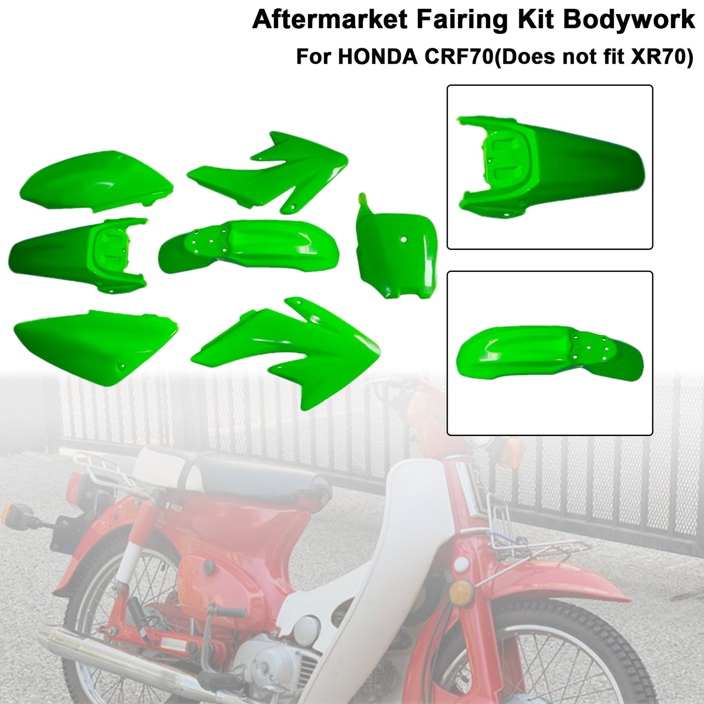 HONDA CRF70 DIRT BIKE Body Plastic Kit Fender Fairing