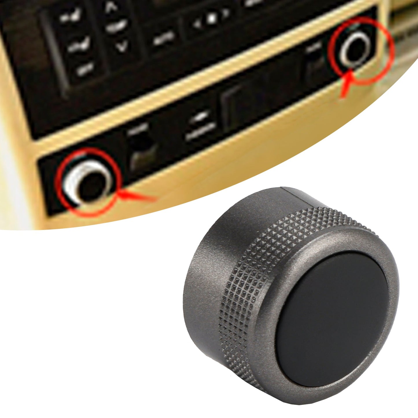 2 PCS 86419-60011 Rear Volume Control Knob Cover for Toyota Land Cruiser LC200