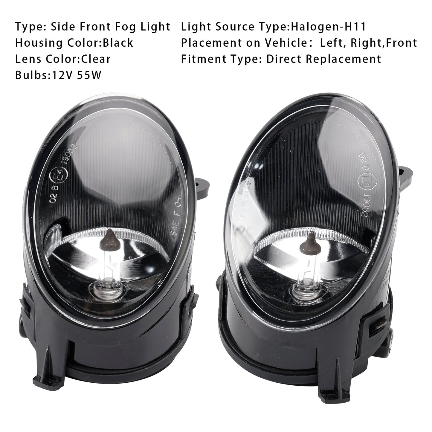 2005 2006 2007 2008 Audi A6 C6 Pair Front Bumper Driving Fog Light