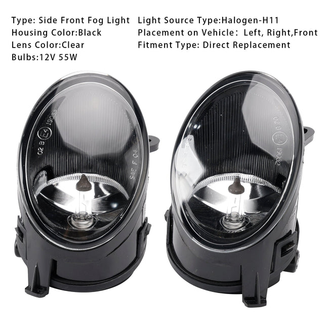 2005 2006 2007 2008 Audi A6 C6 Pair Front Bumper Driving Fog Light