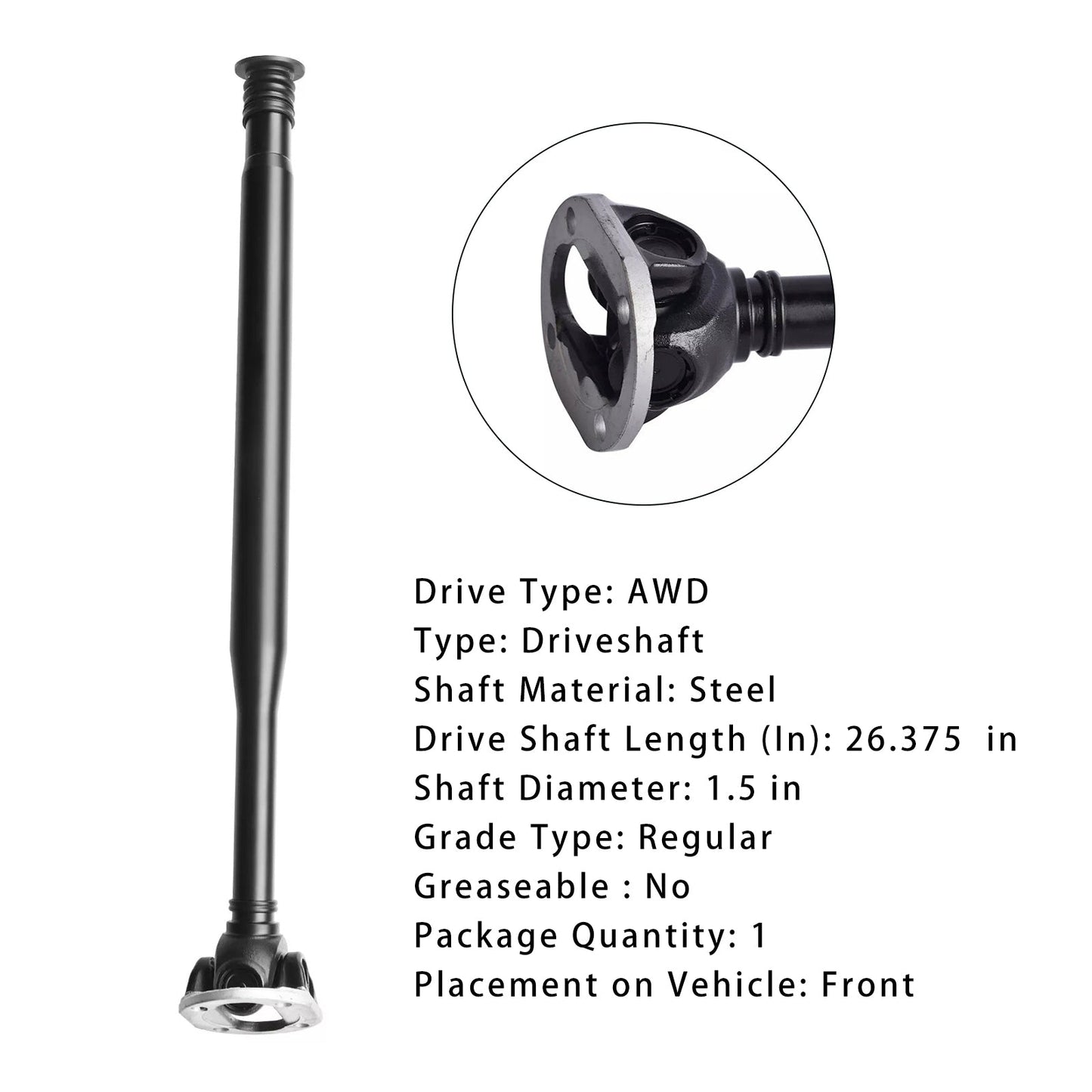 Front Driveshaft Prop Shaft Assembly For Mercedes-Benz CL550 CLS550 S550 AWD
