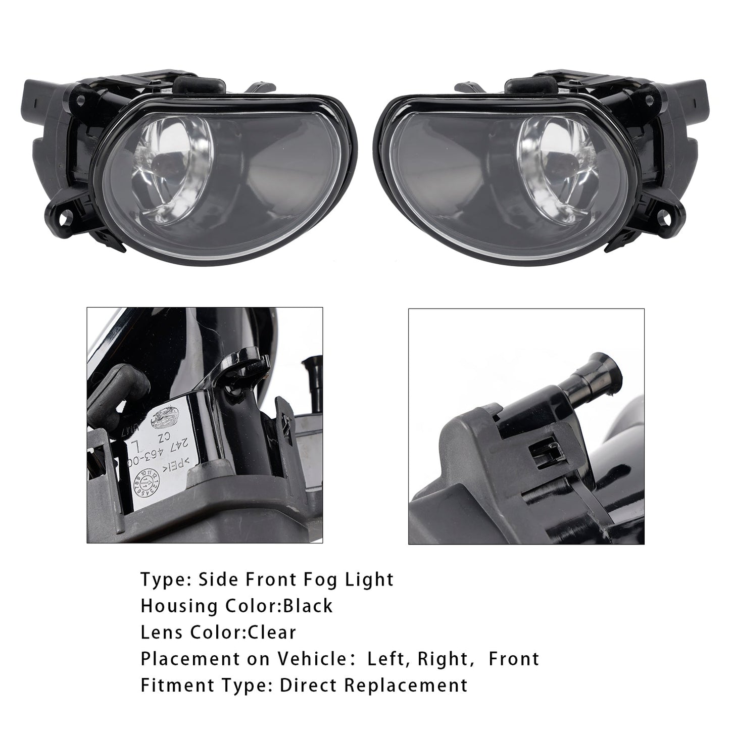 2004-2007 Audi A8 D3 Pair Side Front Bumper Fog Light 4E0941700A