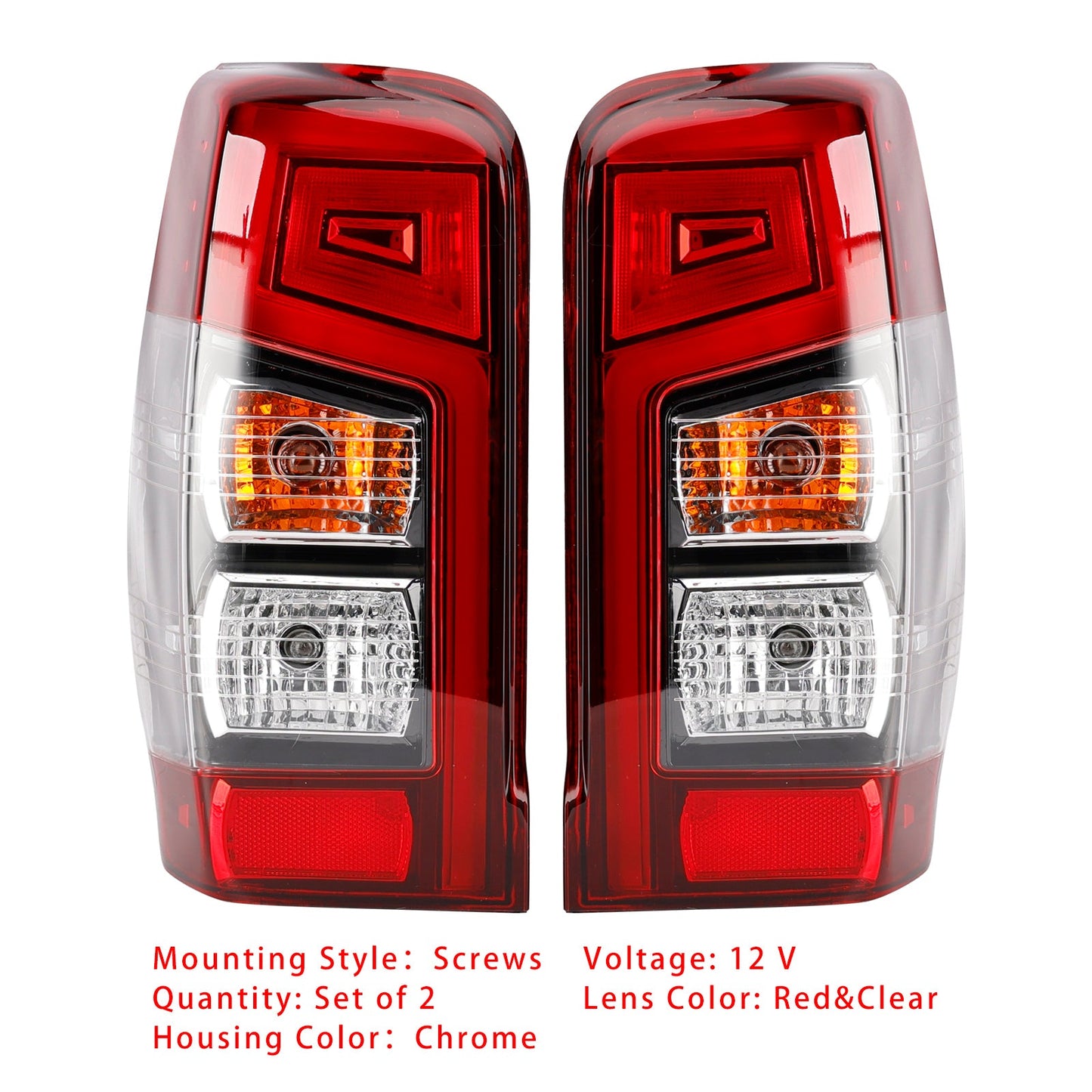 2019-2023 Mitsubishi Triton L200 Pair LED Rear Stop Brake Tail Light Lamp