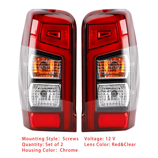 2019-2023 Mitsubishi Triton L200 Pair LED Rear Stop Brake Tail Light Lamp