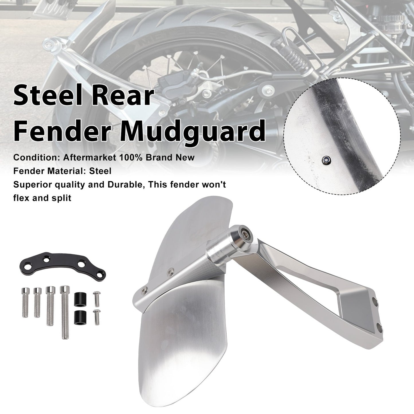Steel Rear Fender Mudguard Fit For BMW R12 R12S R nineT Scrambler Pure