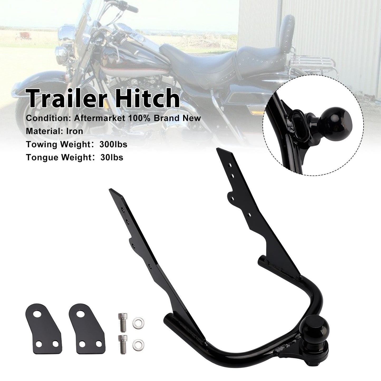 1995-2006 Harley Davidson FLHTCUI Electra Glide Ultra Classic Trailer Hitch Ball