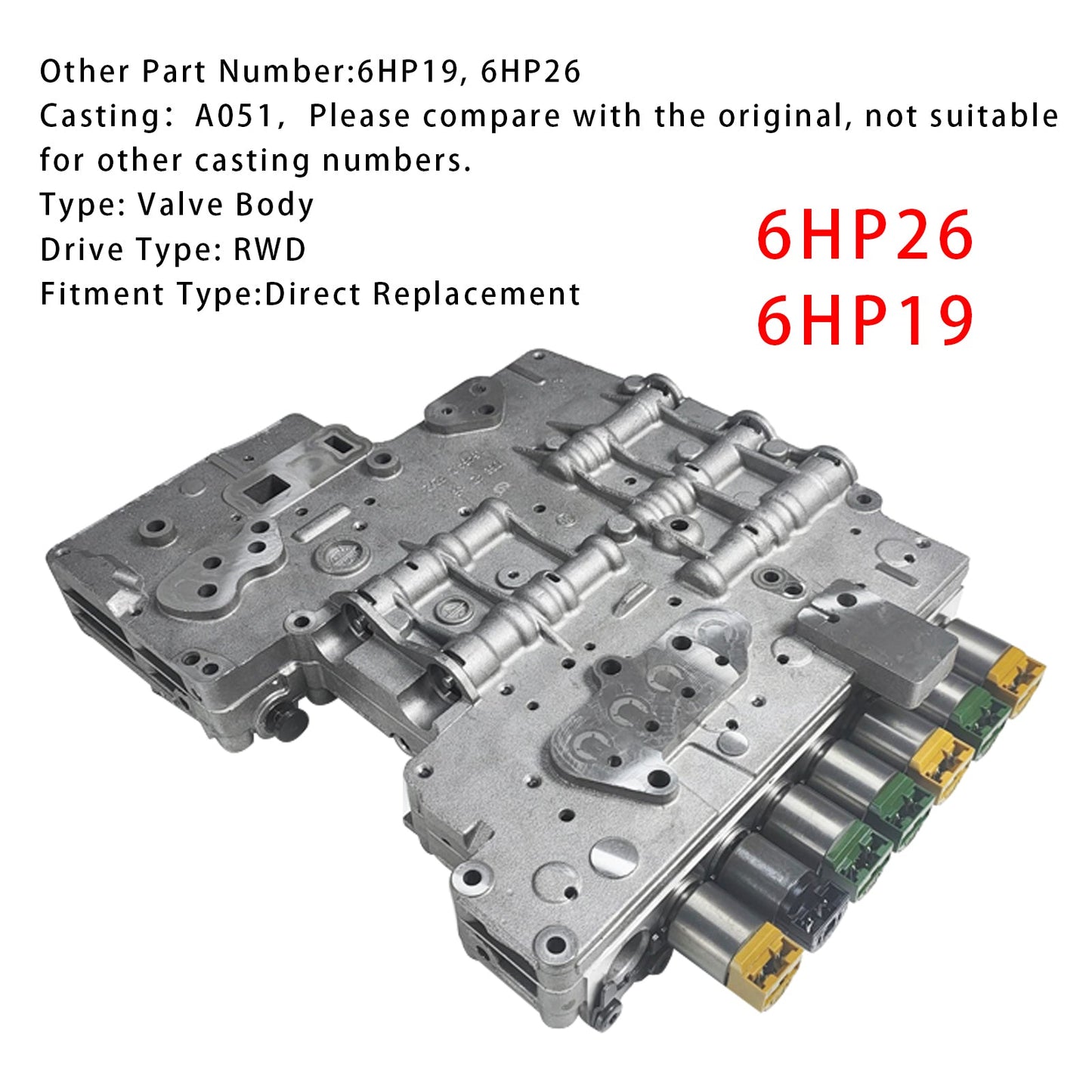 6HP26 6HP19 Valve Body #A051 For BMW AUDI VW Jaguar Hyundai Lincoln 545i 760i