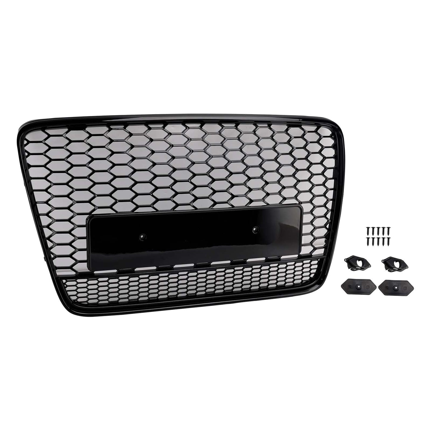 2005-2015 Fit for Audi Q7 Gloss Black Front Bumper Radiator Vent Mesh Grill Grille