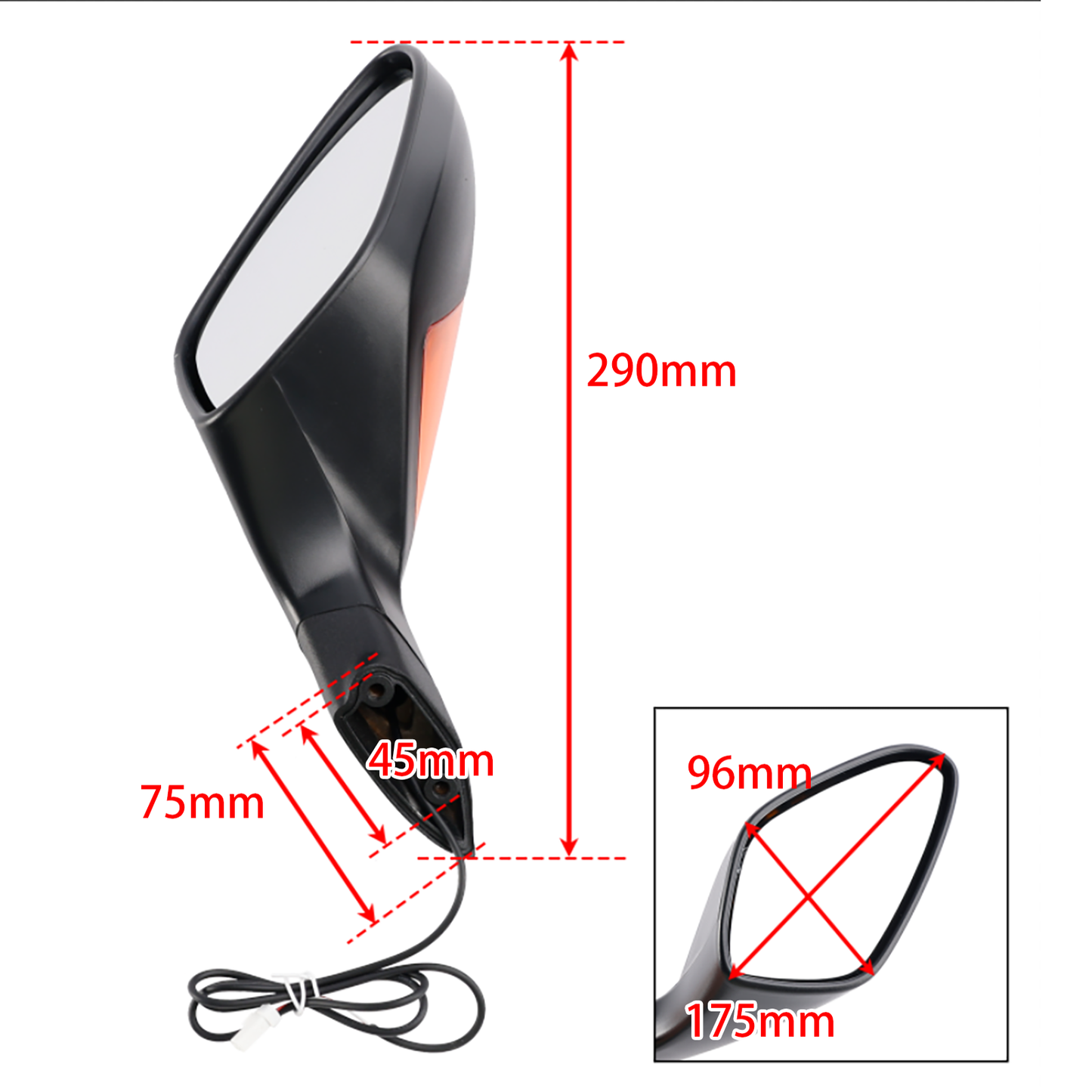 2021 MV Agusta F3 Rosso - F3 RR Rearview Mirrors with Indicator