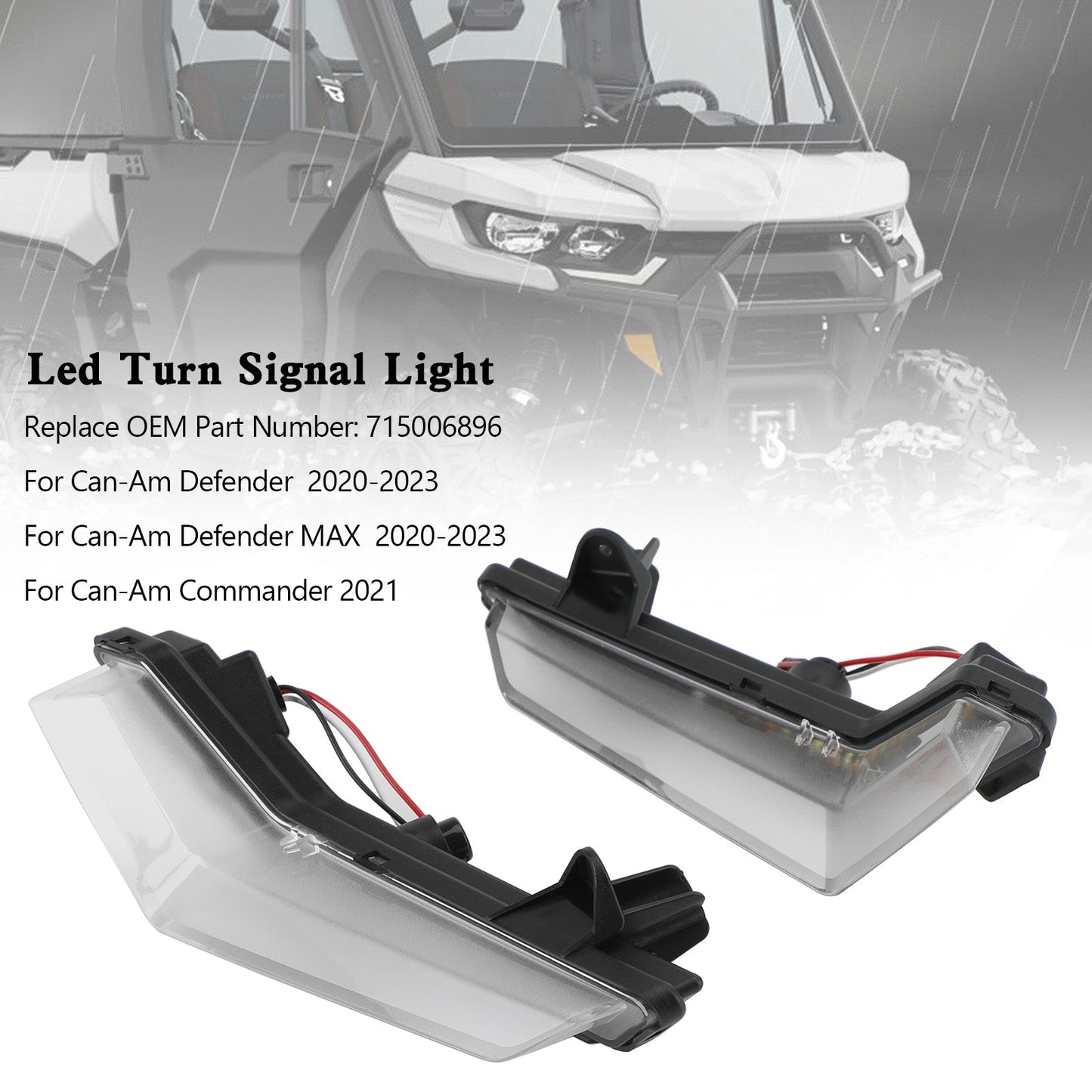 2021 Can-Am Commander LED Front Turn Signals Light Daytime Running 715006896